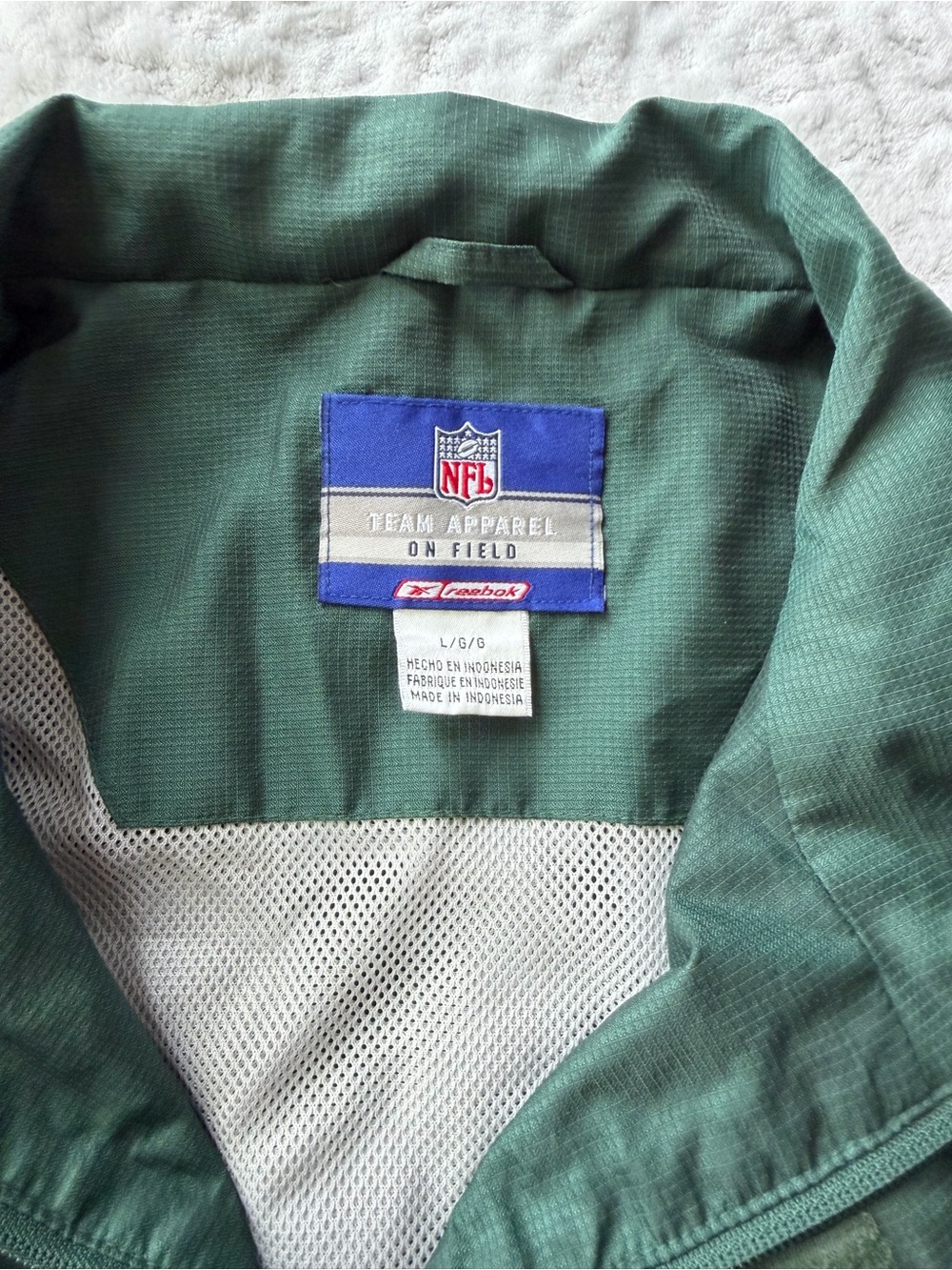 Reebok NFL Green Bay Packers On Field Windbreaker Full Zip Jacket Men’s Large - Picture 5 of 15